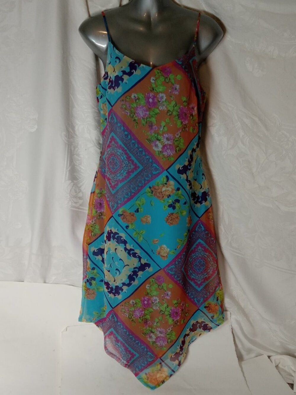 Floral Patchwork Slip Dress - Picture 2 of 13